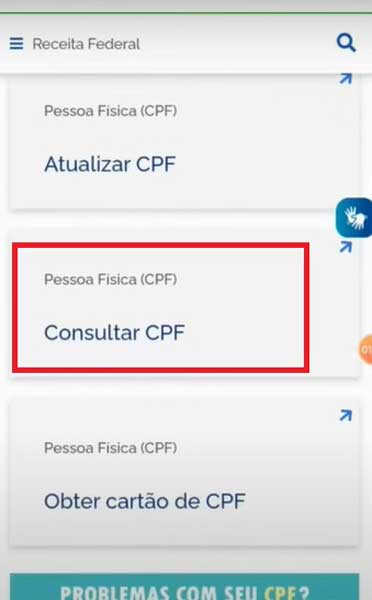 CONSULTAR CPF GOVERNO FEDERAL