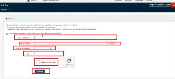 DADOS DE AFILIADOS CNIS