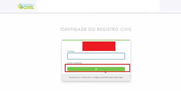 DIGITE O CODIGO DE E MAIL ATIVAR O USUARIO DO IDRC