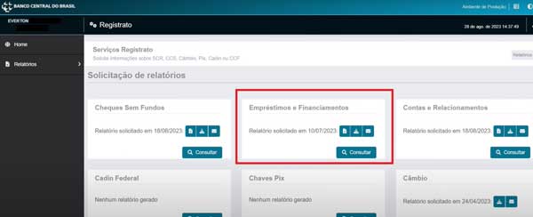 EMPRESTIMOS E FINANCIAMENTOS BANCO CENTRAL DO BRASIL