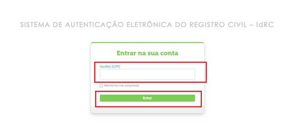 NUMERO DO CPF ENTRAR IDRC