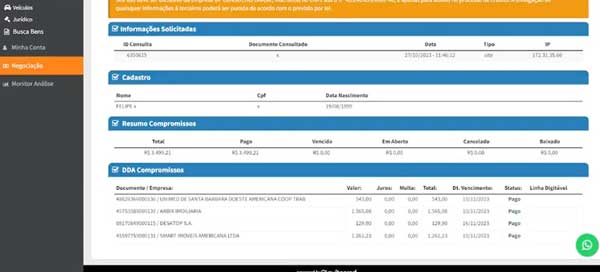 RESULTADO DA CONSULTA UP CONSULTAS