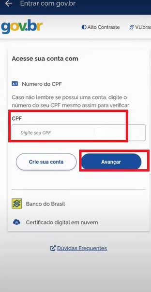 DIGITE SEU CPF ENTRAR COM GOV BR CDT