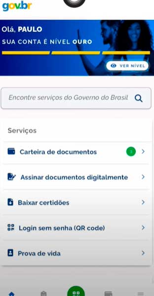 aplicativo conta gov br aumentar nivel