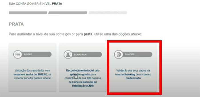 requisitos nivel prata aumentar conta gov br bancos